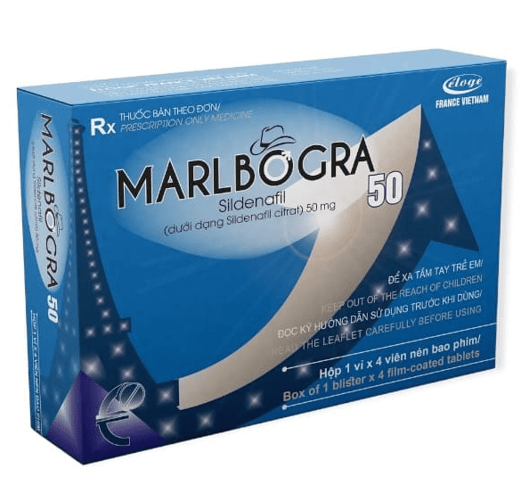 Marlbogra 50 (Sildenafil 50mg) – Hỗ Trợ Cải Thiện Rối Loạn Cương Dương 2 Marlbogra Eloge 50mg (Hộp 4 viên) - Thuốc Tốt Giá Sỉ