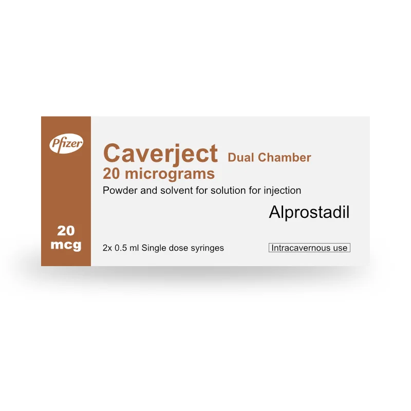 Caverject 20mcg/ml Dual Chamber Injection: Buy Online for ED