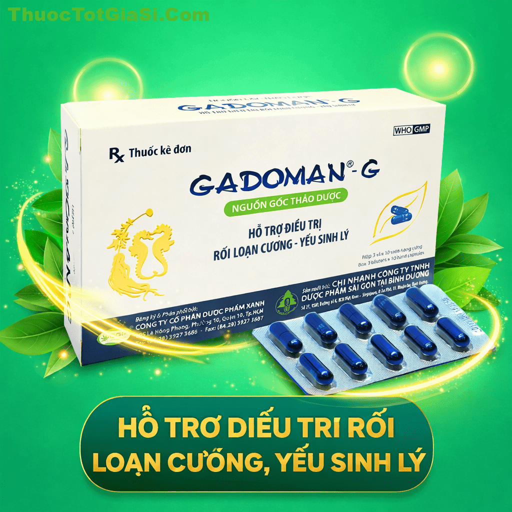 GADOMAN-G – Hỗ trợ điều trị rối loạn cương, yếu sinh lý nam giới GADOMAN-G – Hỗ trợ điều trị rối loạn cương, yếu sinh lý nam giới (Nguồn gốc thảo dược)