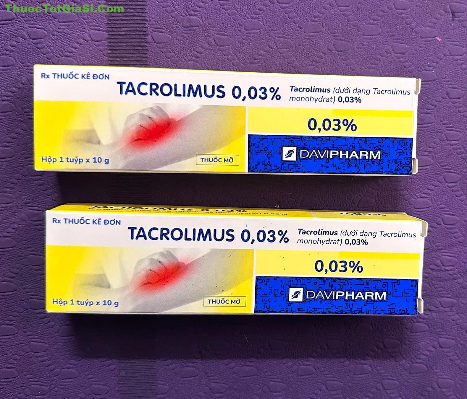 TACROLIMUS 0.03 Davipharm TACROLIMUS 0.03% Davipharm là thuốc gì? Công dụng, giá bao nhiêu? Có tốt không?