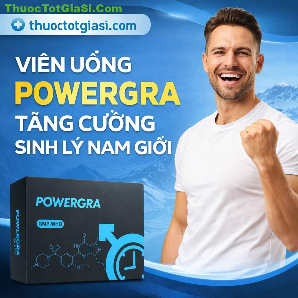 thuốc Powergra giá bao nhiêu POWERGRA – Viên Uống Tăng Cường Sinh Lý Nam Giới, Bền Bỉ Gấp 3 Lần, Hiệu Quả Nhanh