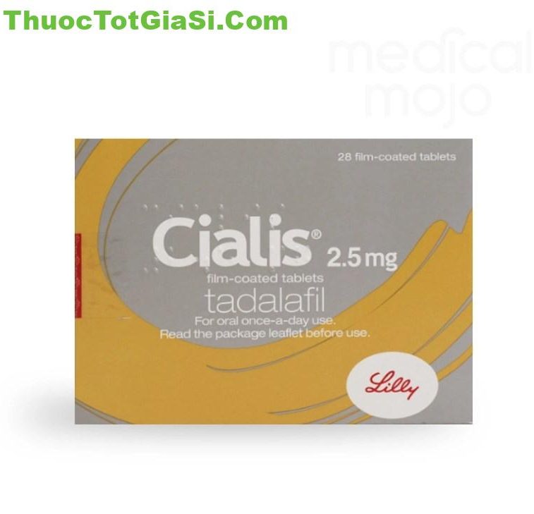 Cialis 2.5mg (Tadalafil) – Thuốc sinh lý nam dùng hằng ngày, cải thiện bền vững Cialis 2.5mg (Tadalafil) – Thuốc sinh lý nam dùng hằng ngày, cải thiện bền vững