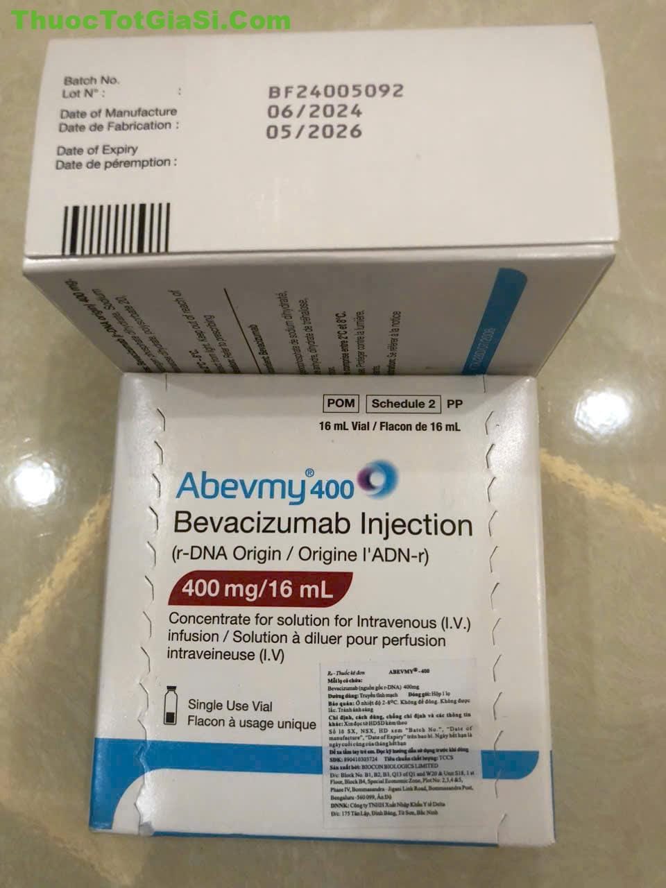 Abevmy 400 (Bevacizumab 400mg(– Thuốc điều trị ung thư hiệu quả Abevmy 400 (Bevacizumab 400mg/16ml) – Thuốc điều trị ung thư hiệu quả