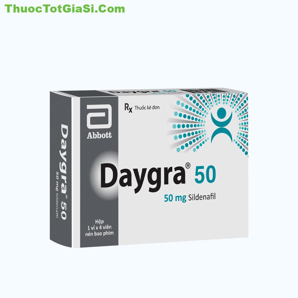 Daygra 50 (Sildenafil 50mg) Abbott Mỹ điều trị rối loạn cương dương thay thế Viagra (4 viên) 2 Daygra 50 (Sildenafil 50mg) Abbott Mỹ điều trị rối loạn cương dương thay thế Viagra (4 viên) thuoctotgiasi.com