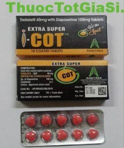 Extra Super I-COT (Tadalafil 40mg & Dapoxetine 100mg) – Thuốc trị rối loạn cương dương, xuất tinh sớm, kéo dài thời gian quan hệ hiệu quả
