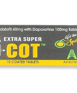 Extra Super I-COT (Tadalafil 40mg & Dapoxetine 100mg) – Thuốc trị rối loạn cương dương, xuất tinh sớm, kéo dài thời gian quan hệ hiệu quả
