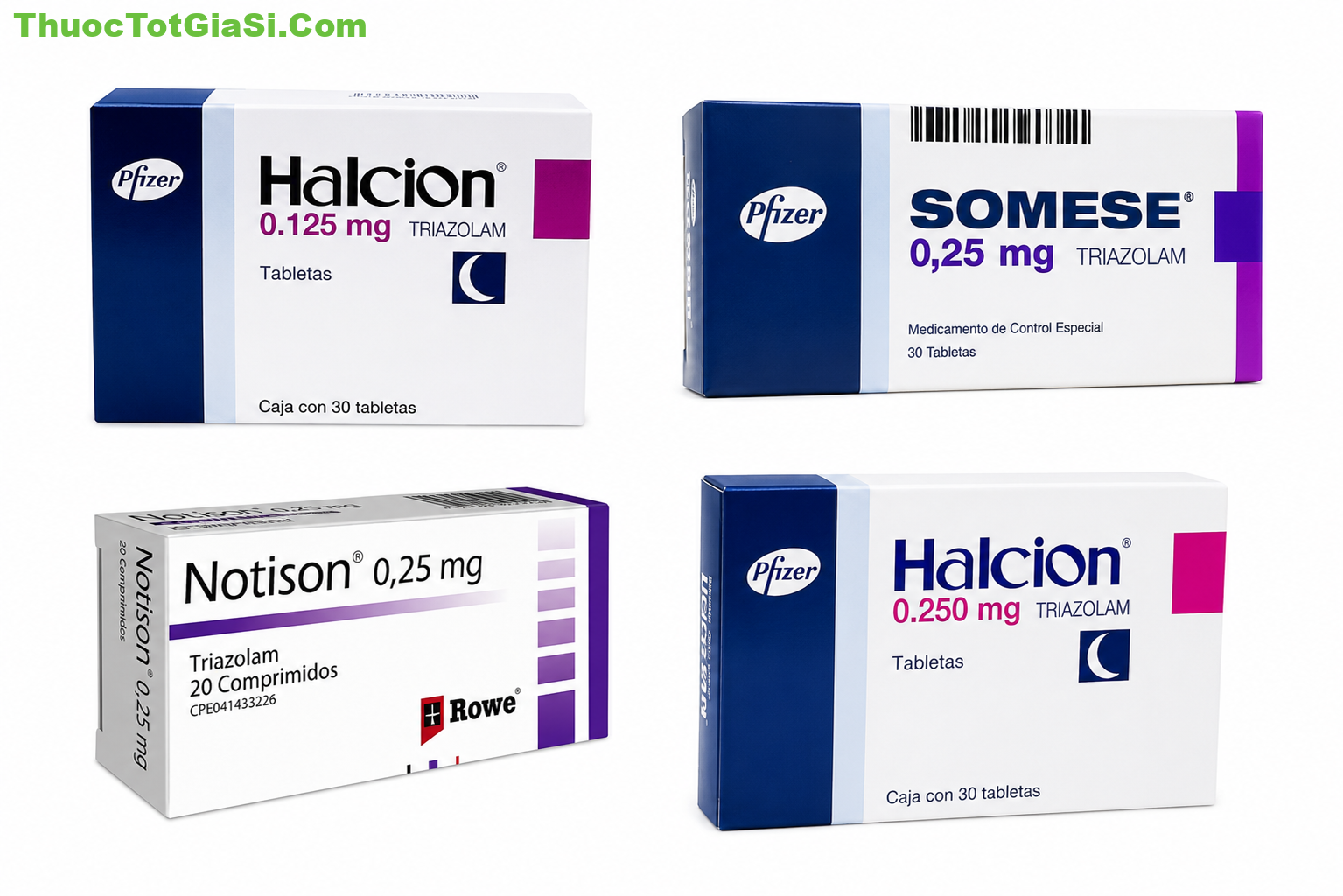 Halcion 0.25mg (Triazolam) Halcion 0.25mg (Triazolam) – Thuốc Hỗ Trợ Điều Trị Mất Ngủ