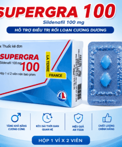 Supergra 100 (Sildenafil 100mg) – Công Dụng, Liều Dùng, Giá Bán Và Lưu Ý Khi Sử Dụng