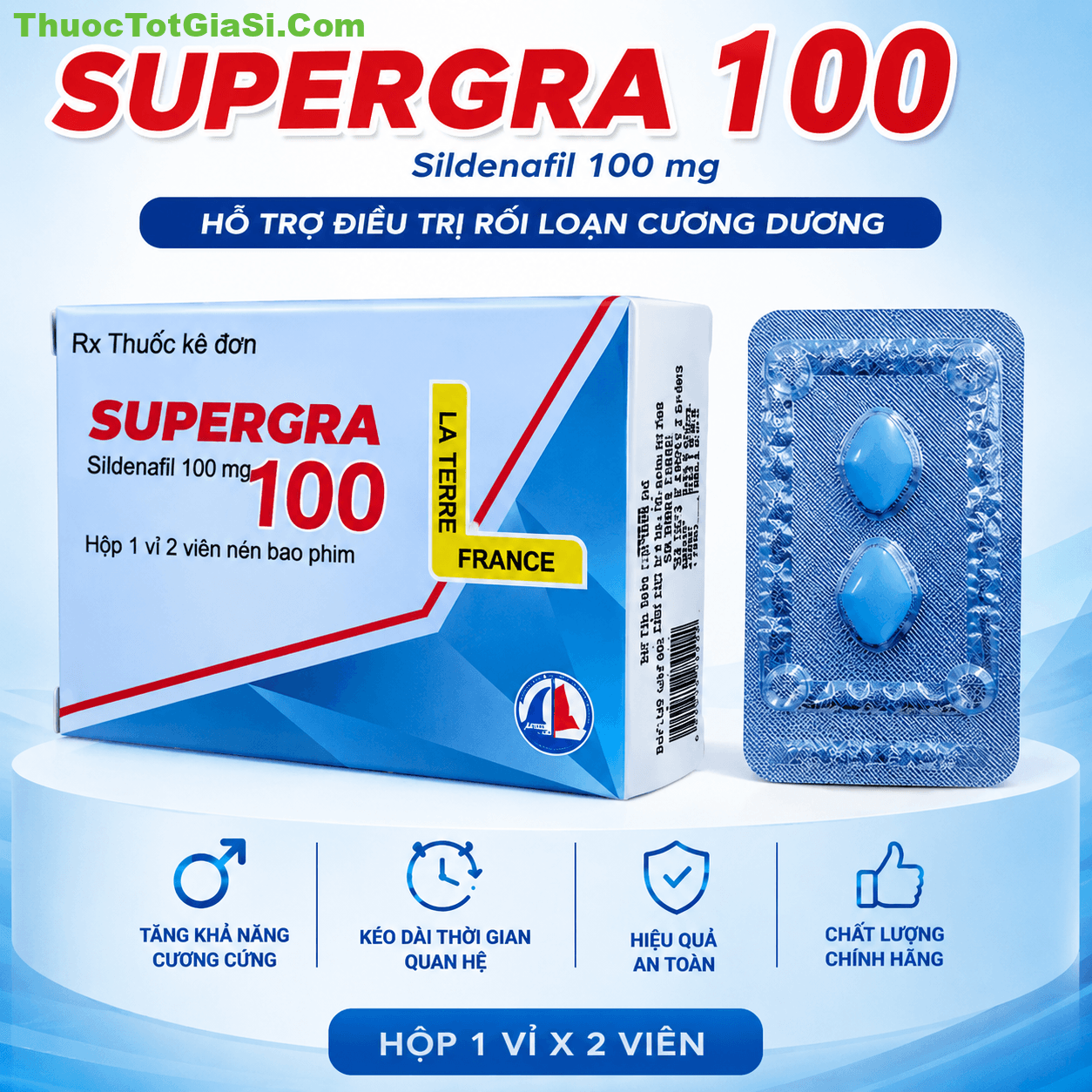 Supergra 100 (Sildenafil 100mg) – Công Dụng, Liều Dùng, Giá Bán Và Lưu Ý Khi Sử Dụng Supergra 100 (Sildenafil 100mg) – Công Dụng, Liều Dùng, Giá Bán Và Lưu Ý Khi Sử Dụng