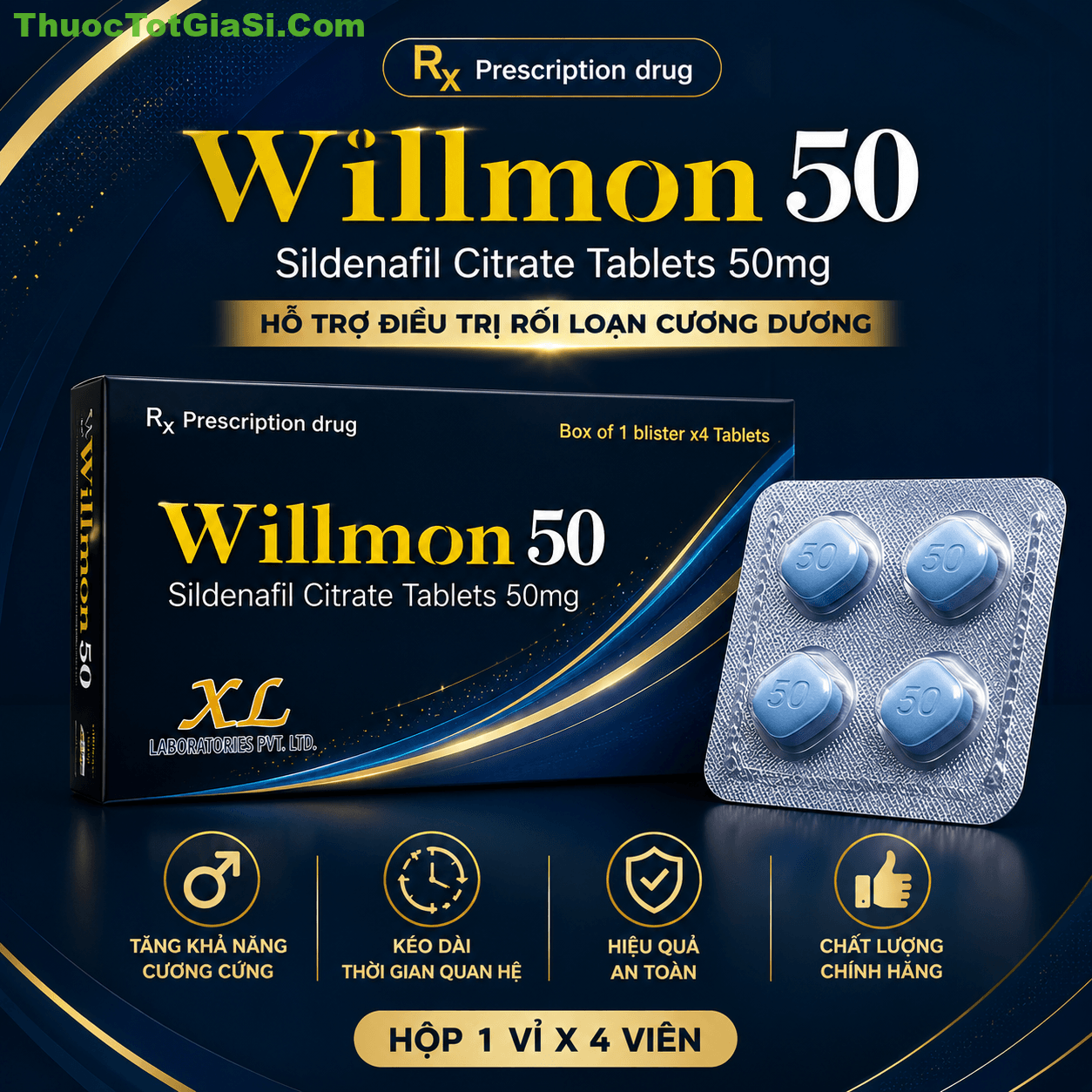Willmon 50 (Sildenafil Citrate 50mg) – Công Dụng, Liều Dùng, Giá Bán Và Lưu Ý Khi Sử Dụng Willmon 50 (Sildenafil Citrate 50mg) – Công Dụng, Liều Dùng, Giá Bán Và Lưu Ý Khi Sử Dụng