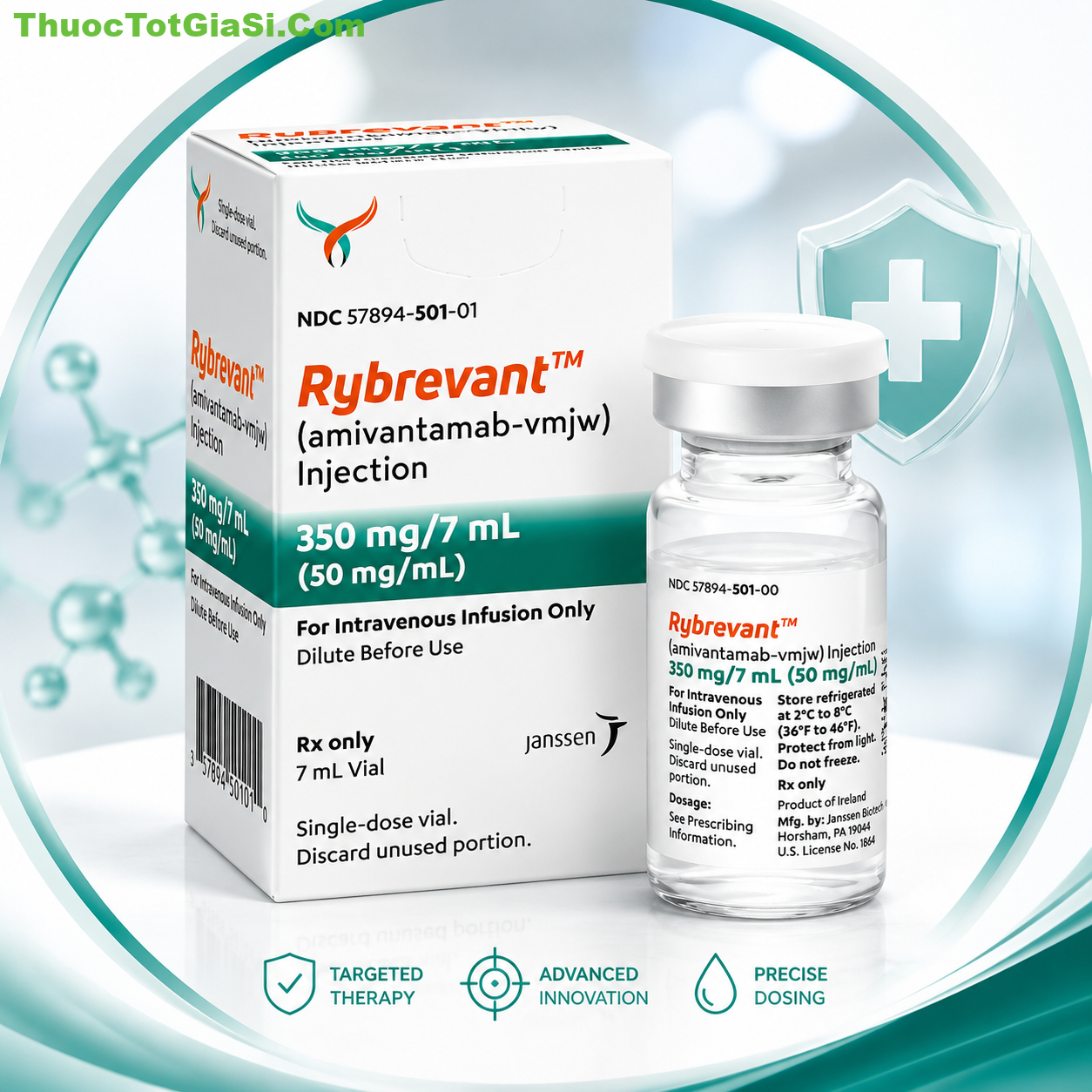 Rybrevant 350mg7mL (Amivantamab-vmjw) Injection Thuốc Điều Trị Ung Thư Phổi Không Tế Bào Nhỏ NSCLC Rybrevant 350mg/7mL (Amivantamab-vmjw) Injection – Thuốc Điều Trị Ung Thư Phổi Không Tế Bào Nhỏ NSCLC