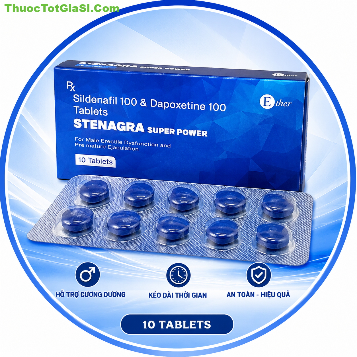 Stenagra Super Power (Sildenafil 100mg + Dapoxetine 100mg) Stenagra Super Power (Sildenafil 100mg + Dapoxetine 100mg)