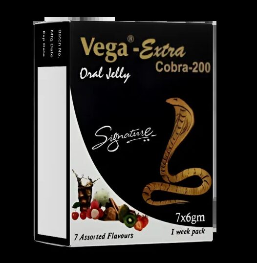 Vega Extra Cobra 200 Oral Jelly – Gel hỗ trợ cải thiện rối loạn cương dương cho nam giới Vega Extra Cobra 200 Oral Jelly – Gel hỗ trợ cải thiện rối loạn cương dương cho nam giới