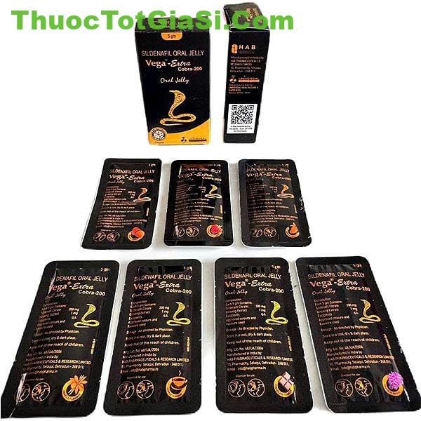 Vega Extra Cobra 200 Oral Jelly – Gel hỗ trợ cải thiện rối loạn cương dương cho nam giới Vega Extra Cobra 200 Oral Jelly – Gel hỗ trợ cải thiện rối loạn cương dương cho nam giới