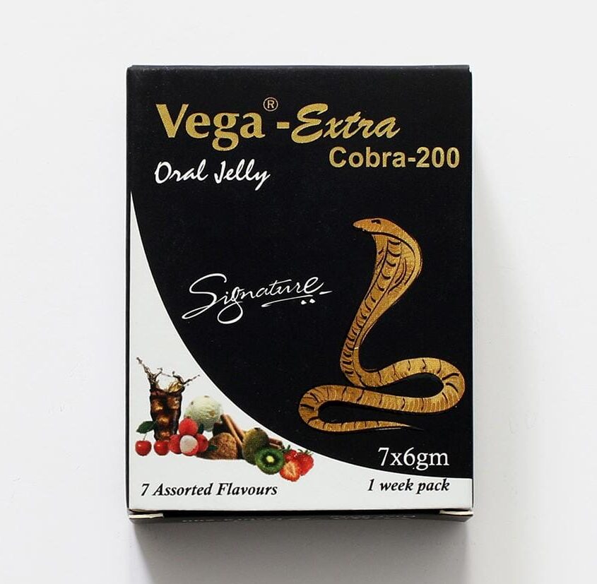 Vega Extra Cobra 200 Oral Jelly – Gel hỗ trợ cải thiện rối loạn cương dương cho nam giới Vega Extra Cobra 200 Oral Jelly – Gel hỗ trợ cải thiện rối loạn cương dương cho nam giới
