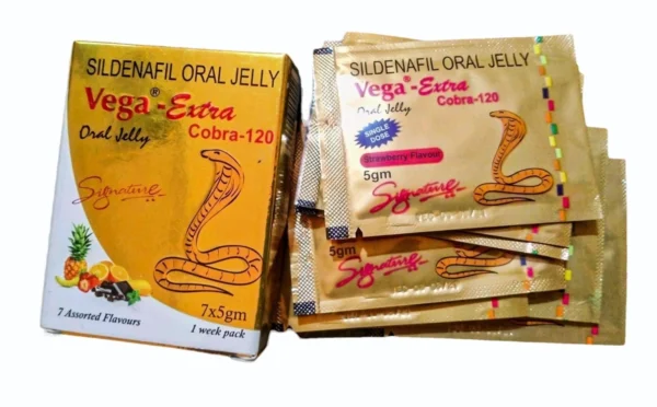 Vega Extra Cobra 200 Oral Jelly | Gel Sildenafil Hỗ Trợ Rối Loạn Cương Dương