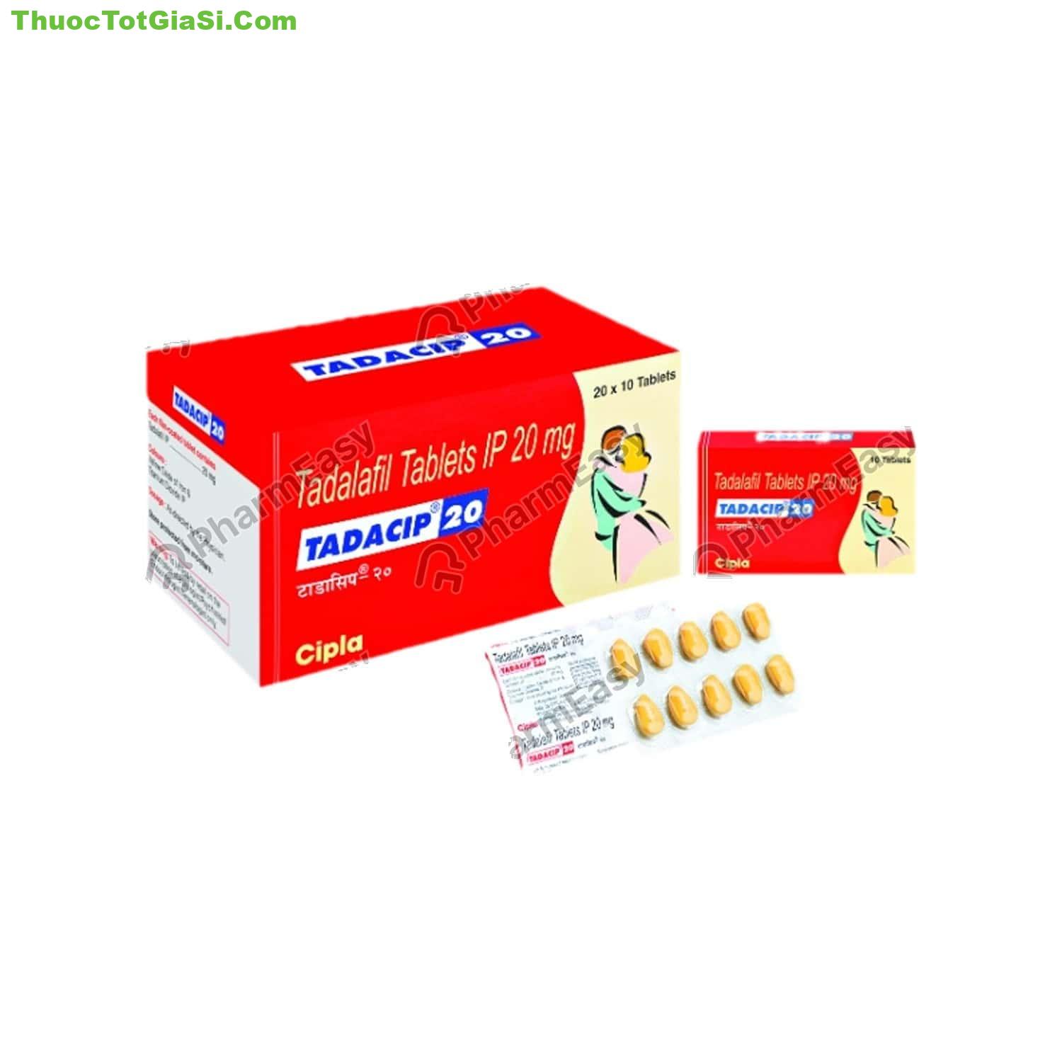 Tadacip 20 (Tadalafil 20mg) – Công Dụng, Cách Dùng, Giá Bán Và Lưu Ý