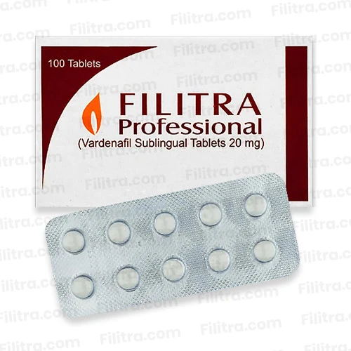 Filitra Professional 20mg (Vardenafil Sublingual Tablets) – Thuốc hỗ trợ điều trị rối loạn cương dương