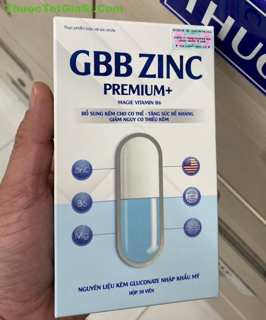 GBB Zinc Premium Bổ Sung Kẽm Gluconate, Vitamin B6, Magie Chính Hãng GBB Zinc Premium+ | Bổ Sung Kẽm Gluconate, Vitamin B6, Magie Chính Hãng