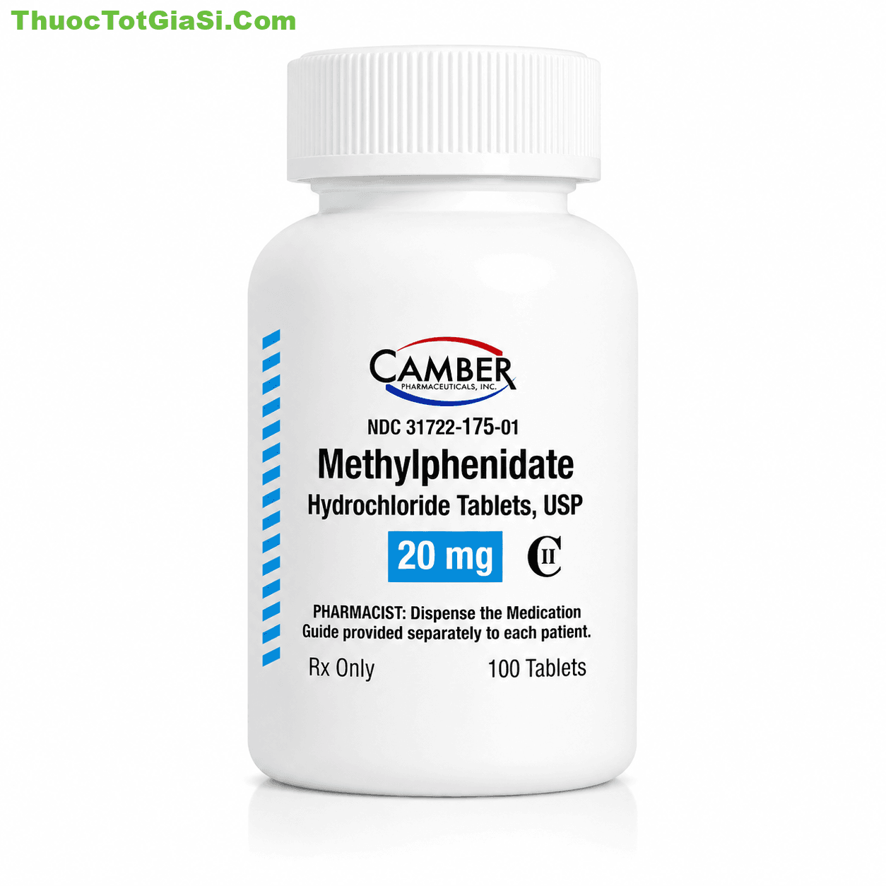 Methylphenidate Hydrochloride Tablets USP 20mg (Camber) – Thuốc điều trị rối loạn tăng động giảm chú ý (ADHD) Methylphenidate Hydrochloride Tablets USP 20mg (Camber) – Thuốc điều trị rối loạn tăng động giảm chú ý (ADHD)