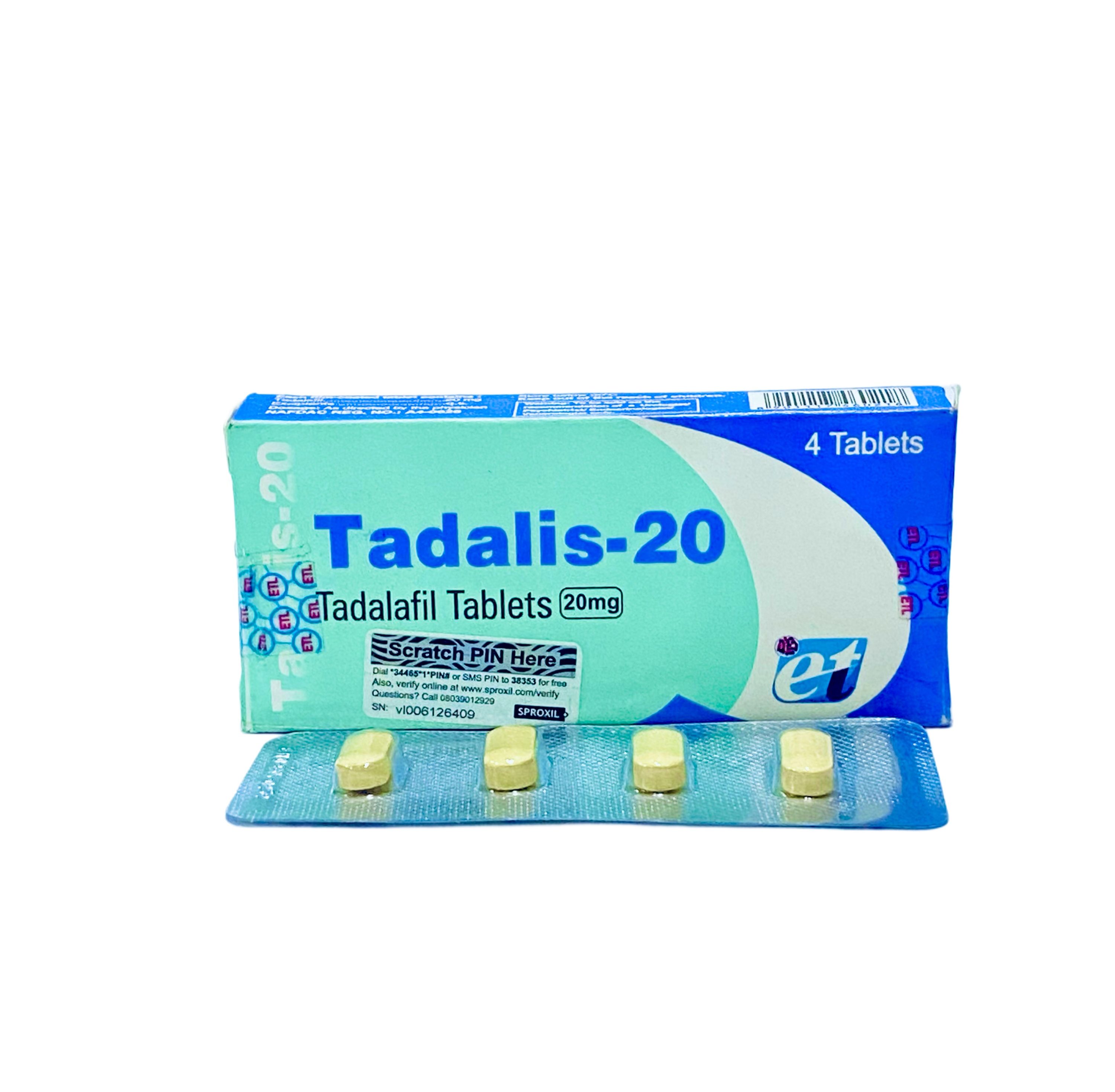 Tadalis 20 (Tadalafil 20mg) – Công Dụng, Cách Dùng, Giá Bao Nhiêu? Mua Ở Đâu?