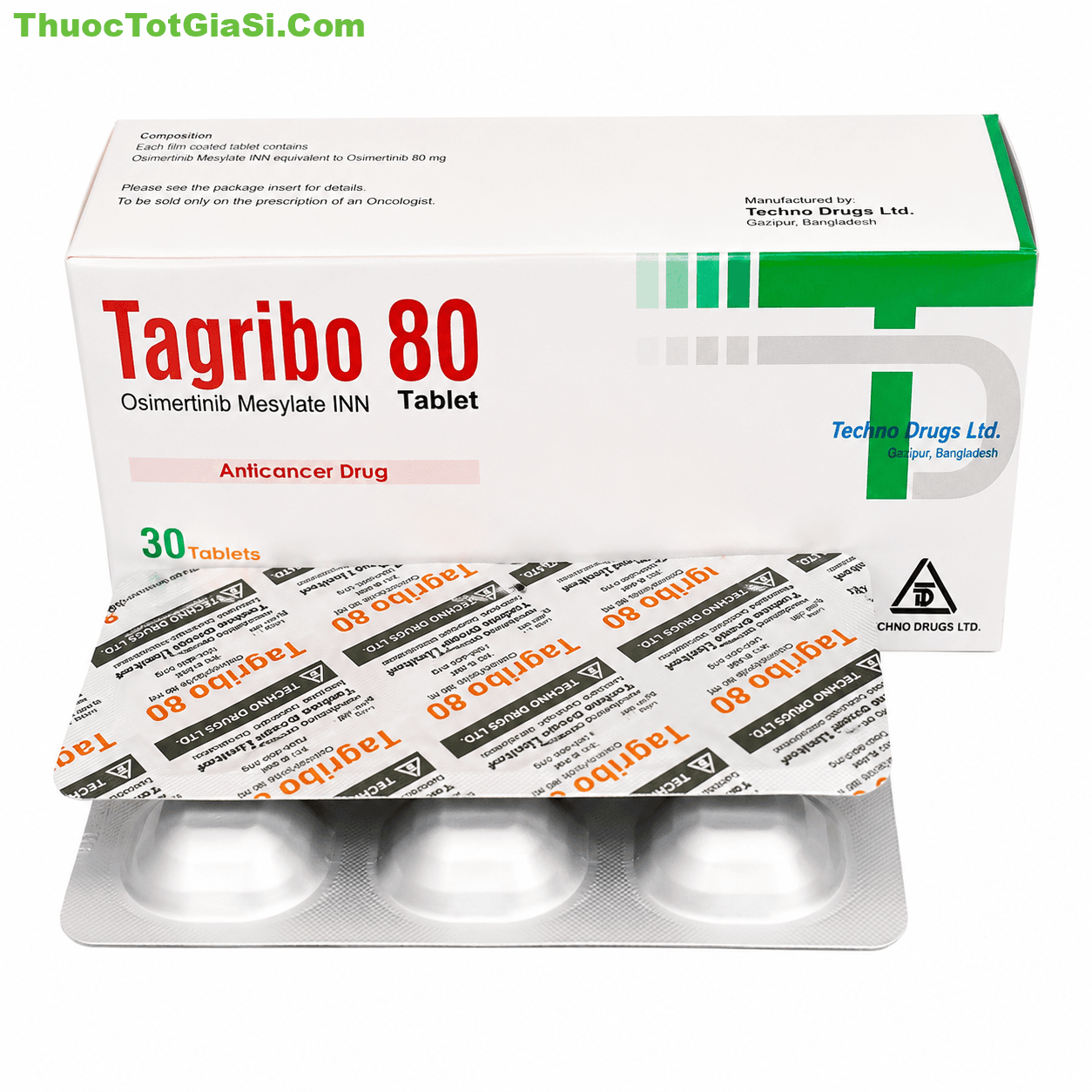 Tagribo 80 (Osimertinib 80mg) Công dụng, Liều dùng, Giá bán Tagribo 80 (Osimertinib 80mg) – Công dụng, Liều dùng, Giá bán