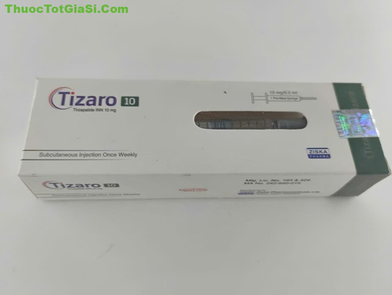 Tizaro 10 (Tirzepatide 10mg) Tizaro 10 (Tirzepatide 10mg) – Thuốc tiêm hỗ trợ kiểm soát đái tháo đường type 2 và giảm cân