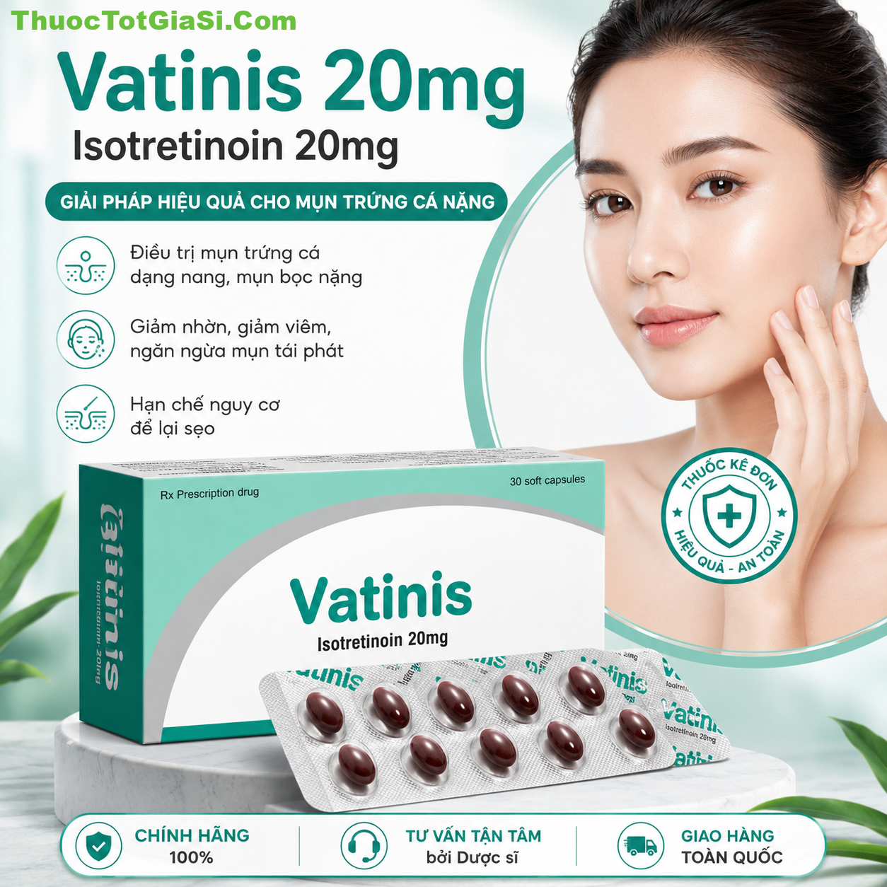 Vatinis 20mg Thuốc Vatinis 20mg Isotretinoin Giá Bao Nhiêu? Công Dụng