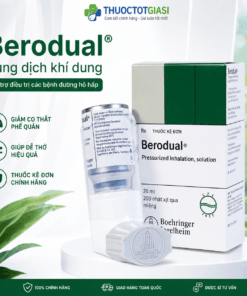 Berodual dung dịch khí dung Ipratropium 0,25mg Fenoterol 0,5mg/mL