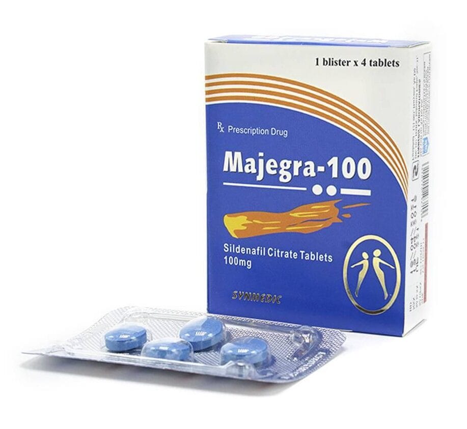 majegra-100-sildenafil-100mg-hop-1-vi-x-4-vien-2021 Majegra 100mg Sildenafil 100mg điều trị rối loạn cương dương