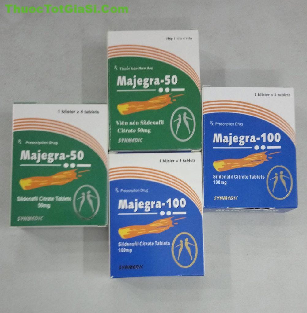 Majegra-50 (Sildenafil 50mg) SYNMEDIC hộp 1 vỉ x 4 viên trị rối loạn cương dương 4 Majegra 50mg (Sildenafil 50mg) – Công dụng, liều dùng, lưu ý