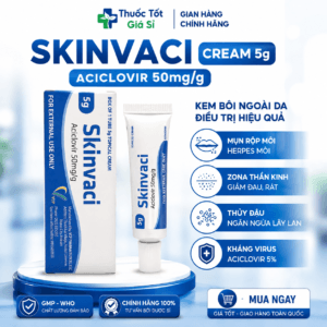 Skinvaci Cream 5g Aciclovir 50mg/g | Trị Herpes, Zona Chính Hãng 2 Skinvaci Cream 5g Aciclovir 50mg/g | Trị Herpes, Zona Chính Hãng