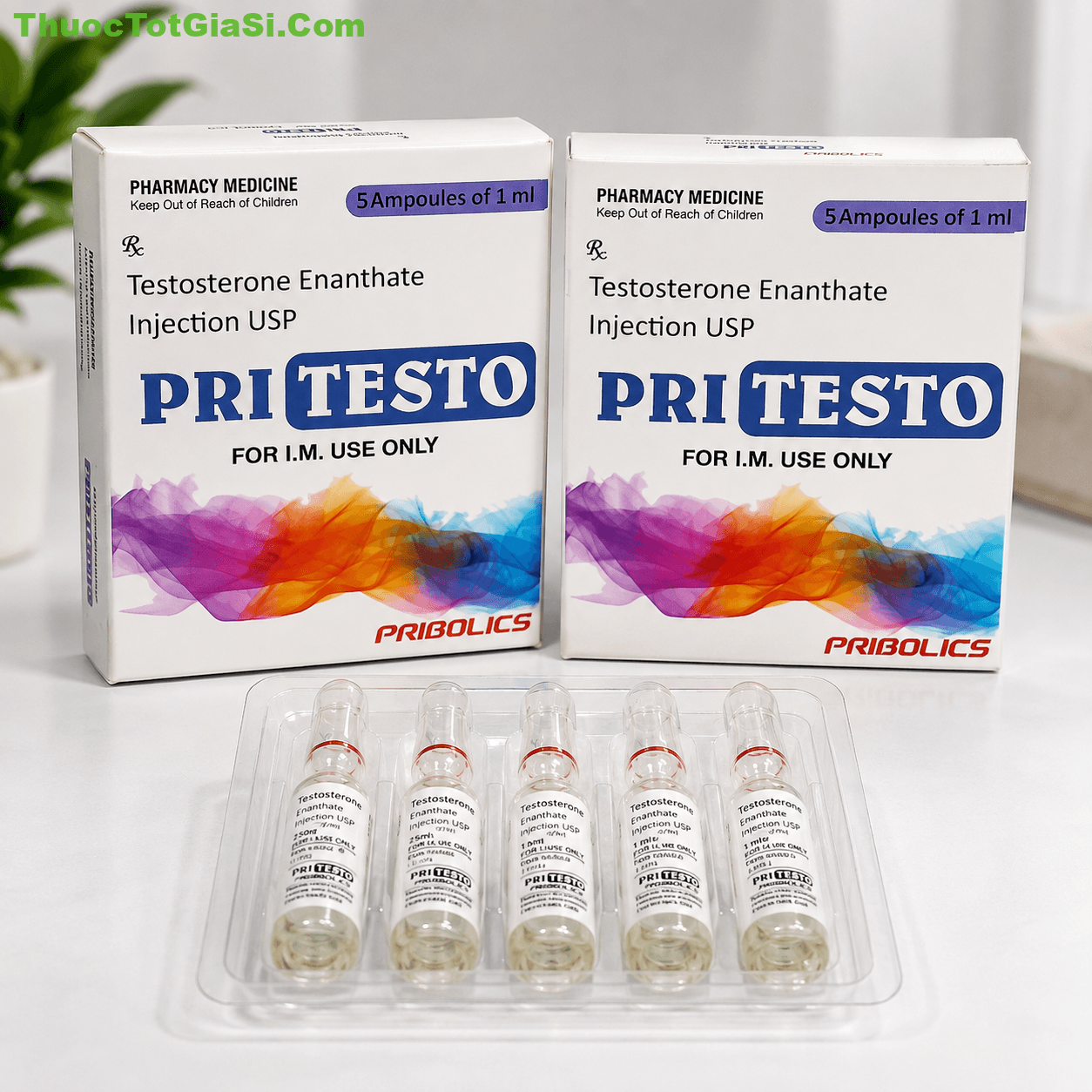 Sustamix 250 Injection Testosterone Mix Compound Injection 250mg PriTesto Testosterone Enanthate USP 250mg/ml – Công dụng, Liều dùng, Tác dụng phụ