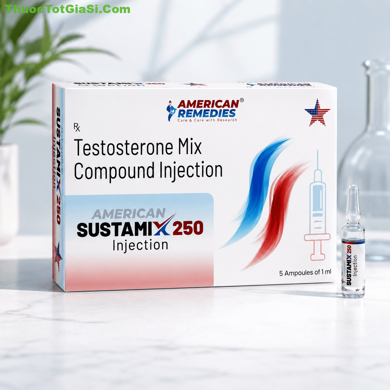 Sustamix 250 Injection – Testosterone Mix Compound Injection 250mg Sustamix 250 Injection – Testosterone 250mg/ml: Công dụng, Liều dùng