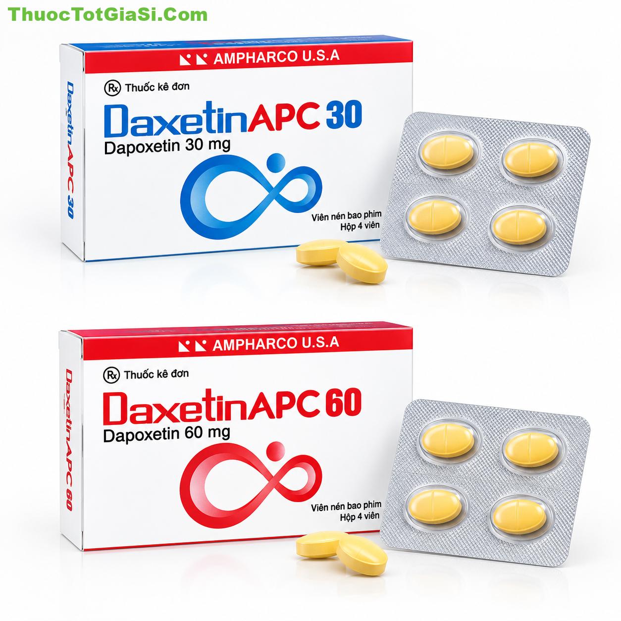 DaxetinAPC 30 và DaxetinAPC 60 (Dapoxetine) điều trị xuất tinh sớm DaxetinAPC 30 và DaxetinAPC 60 (Dapoxetine) điều trị xuất tinh sớm