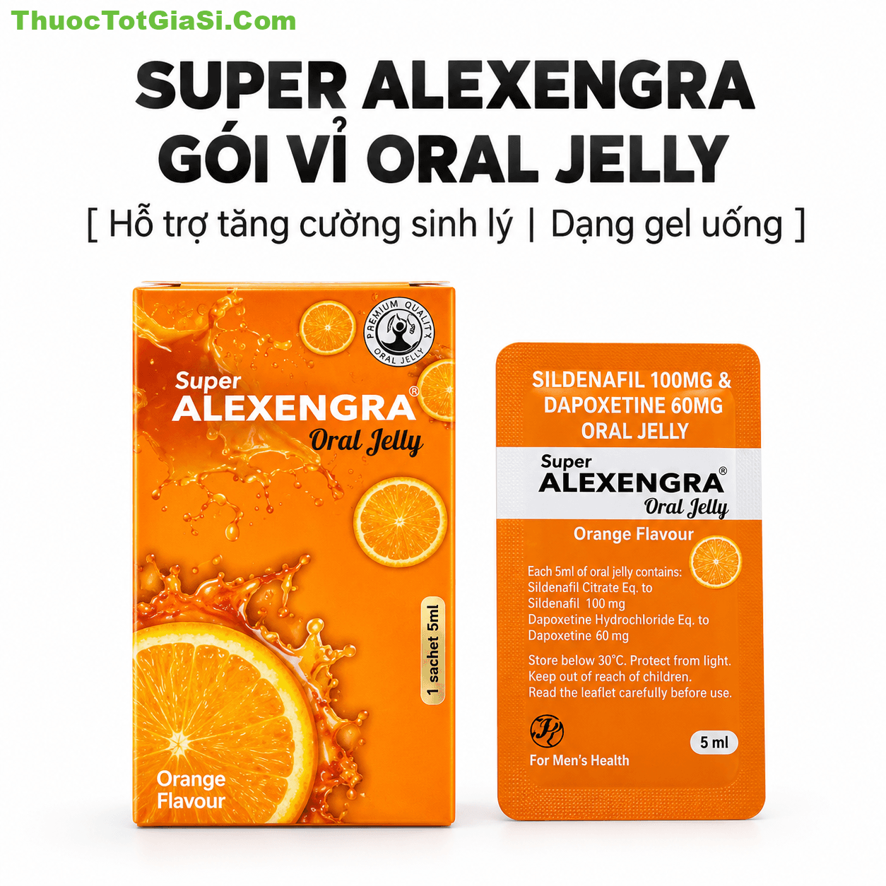 Super Alexengra Oral Jelly – Sildenafil 100mg & Dapoxetine 60mg Super Alexengra Oral Jelly – Sildenafil 100mg & Dapoxetine 60mg