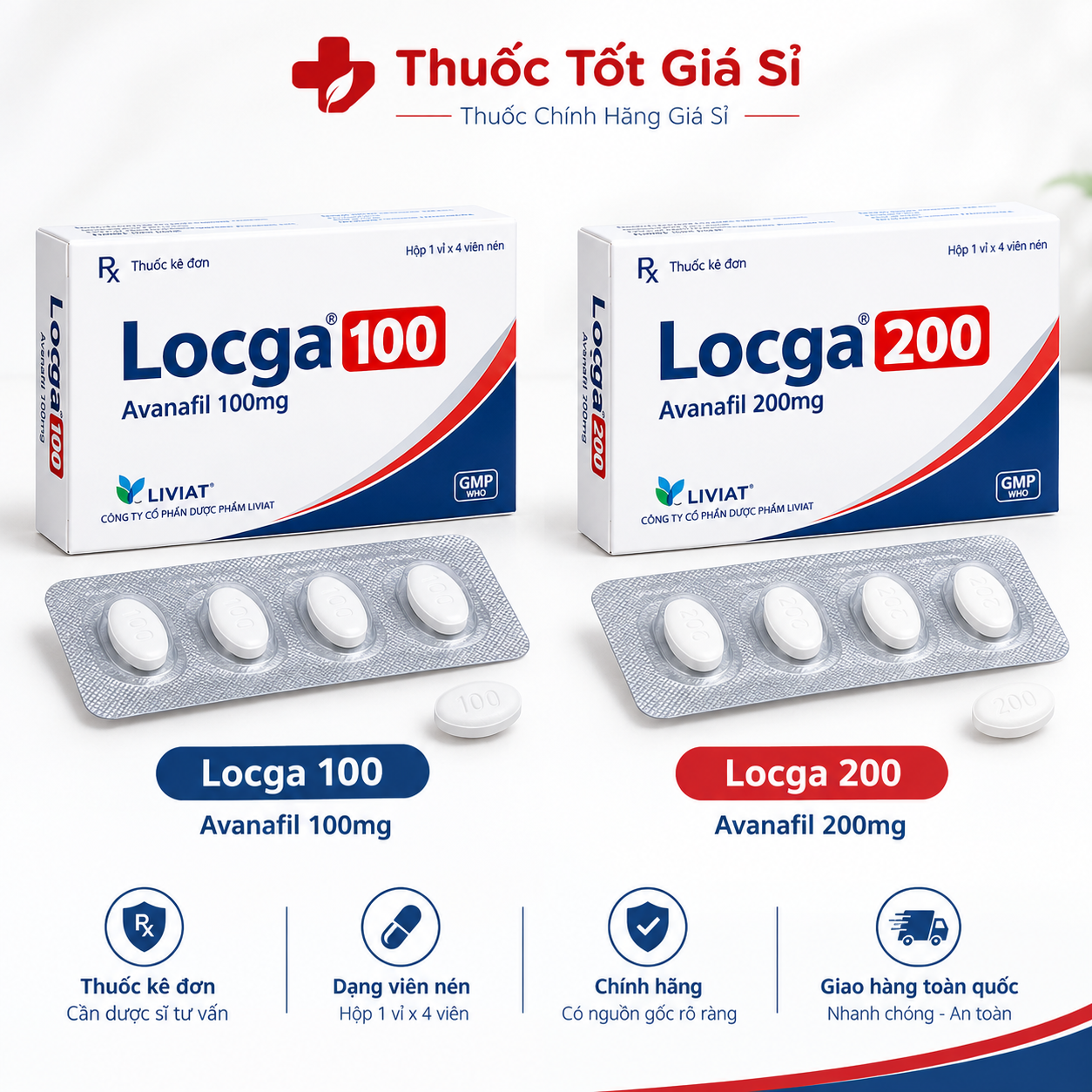 Thuốc Locga Avanafil Thuốc Locga 100 Avanafil 100mg